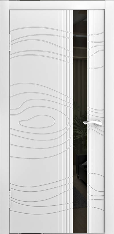 Мильяна, модель Line Porte LP-15 эмаль ваниль, чёрное стекло Мильяна, модель Line Porte LP-15 эмаль ваниль, чёрное стекло